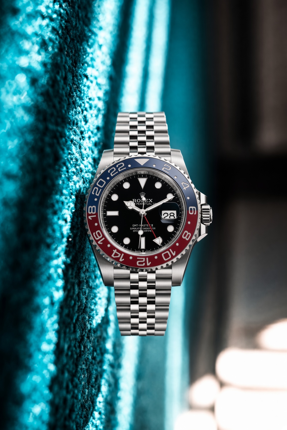 Close-up of a luxury watch on the wrist